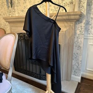 Elegant Black Asymmetrical Blouse - NWT